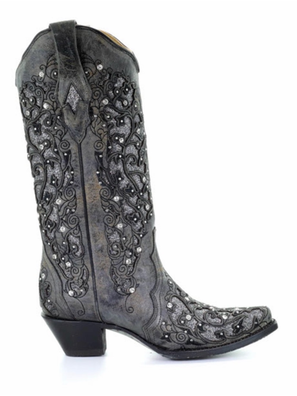 Corral Boots A3672 Black inlay, glitter, rhinestones